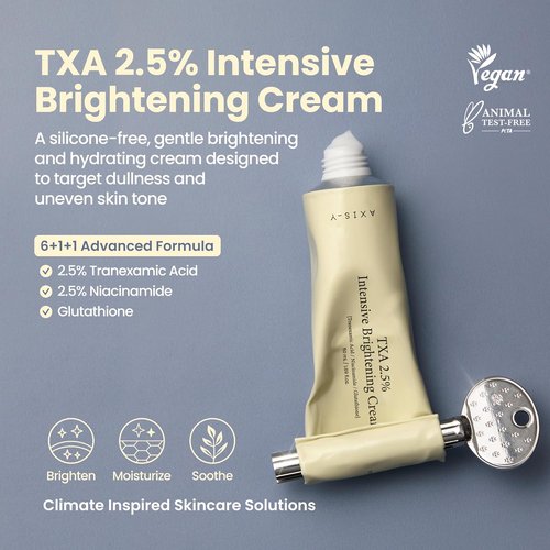 AXIS-Y TXA 2.5% Intensive Brightening Cream - Tranexamic Acid Moisturizer with Niacinamide & Glutathione for Dark Spots (1.69 fl. oz.)