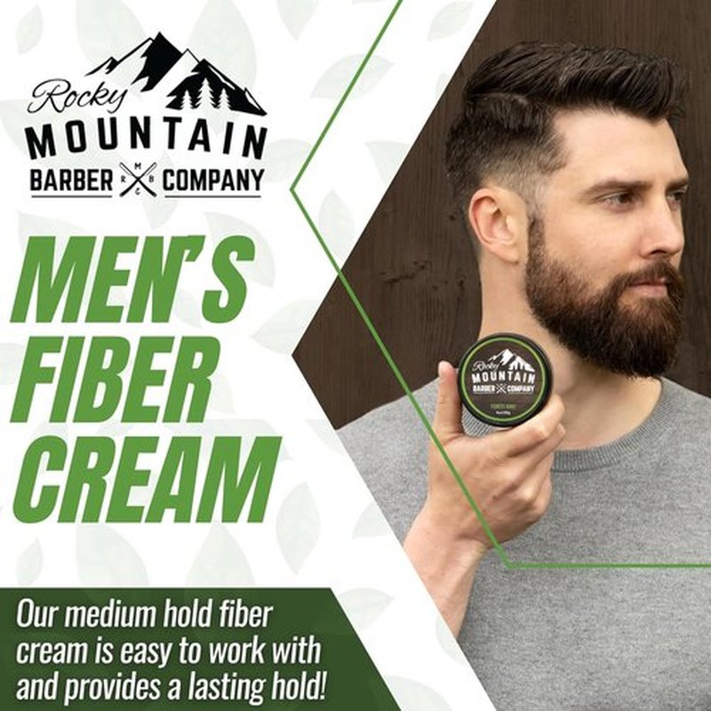 Skiennix Men’s Fiber Hair Cream - Classic Styling with Medium Hold & Shine - 4 oz | All Hair Types