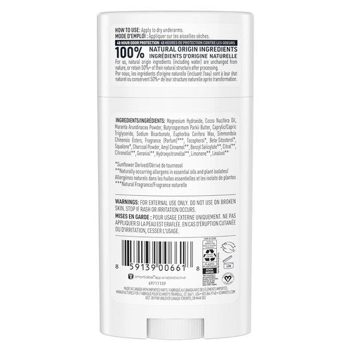 Schmidt's Charcoal & Magnesium Vegan Deodorant - Aluminum-Free, 48-Hour Odor Protection, 2.65 oz | Pack of 2