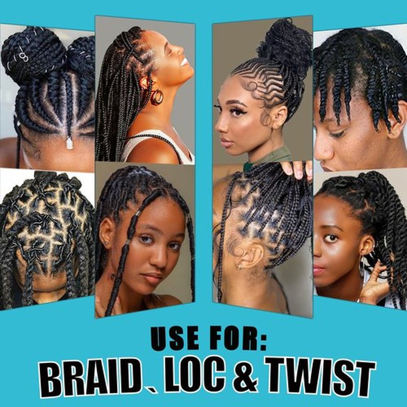 16 OZ Braiding Gel for Twist, Locs, Braids, Edge Control - Extra Hold, High Shine, No Flake, Long Lasting for Locks, Cornrows - Smooths & Tames Frizz (Tea Tree)