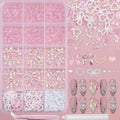 SEMATA Pink Bow Nail Charms and Gems Flatback Pearls Charms for Nails Design Heart Nail Jewels DIY Nails Art Decoration Moon Star Bedazzling Kit for Crafting Bows Decora for Women and Girls