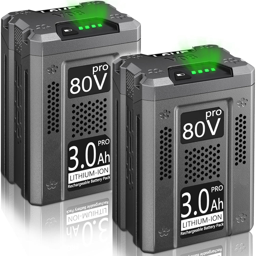FSKE 3.0Ah Replacement for Greenworks 80V Battery GBA80200 GBA80250 2Packs
