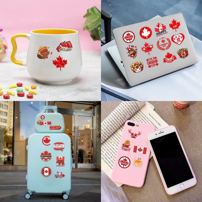 Canada Temporary Tattoos Happy Canada Day Party Decorations Favors Supplies Themed Cute Stickers 10 Sheets 100 PCS Gifts for Baby Girls Boys Class School Carnival