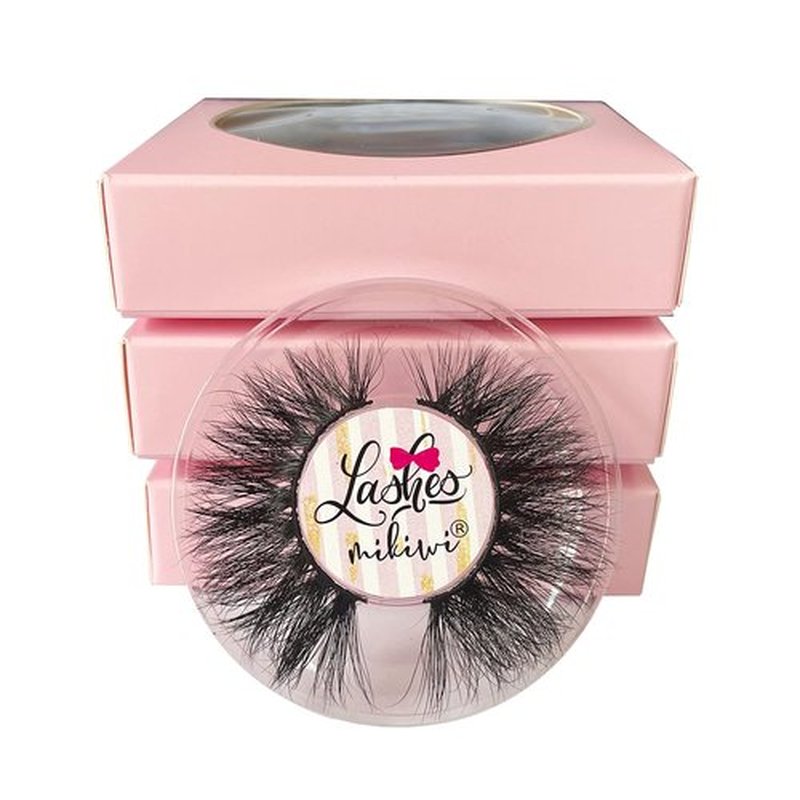 Mink lashes Mikiwi 3 Pairs Eyelashes D327-3, 22MM Mink Eyelashes, Fluffy Mink Lashes, Thick HandMade Full Strip Lashes, Cruelty Free Luxury Makeup Dramatic Lashes