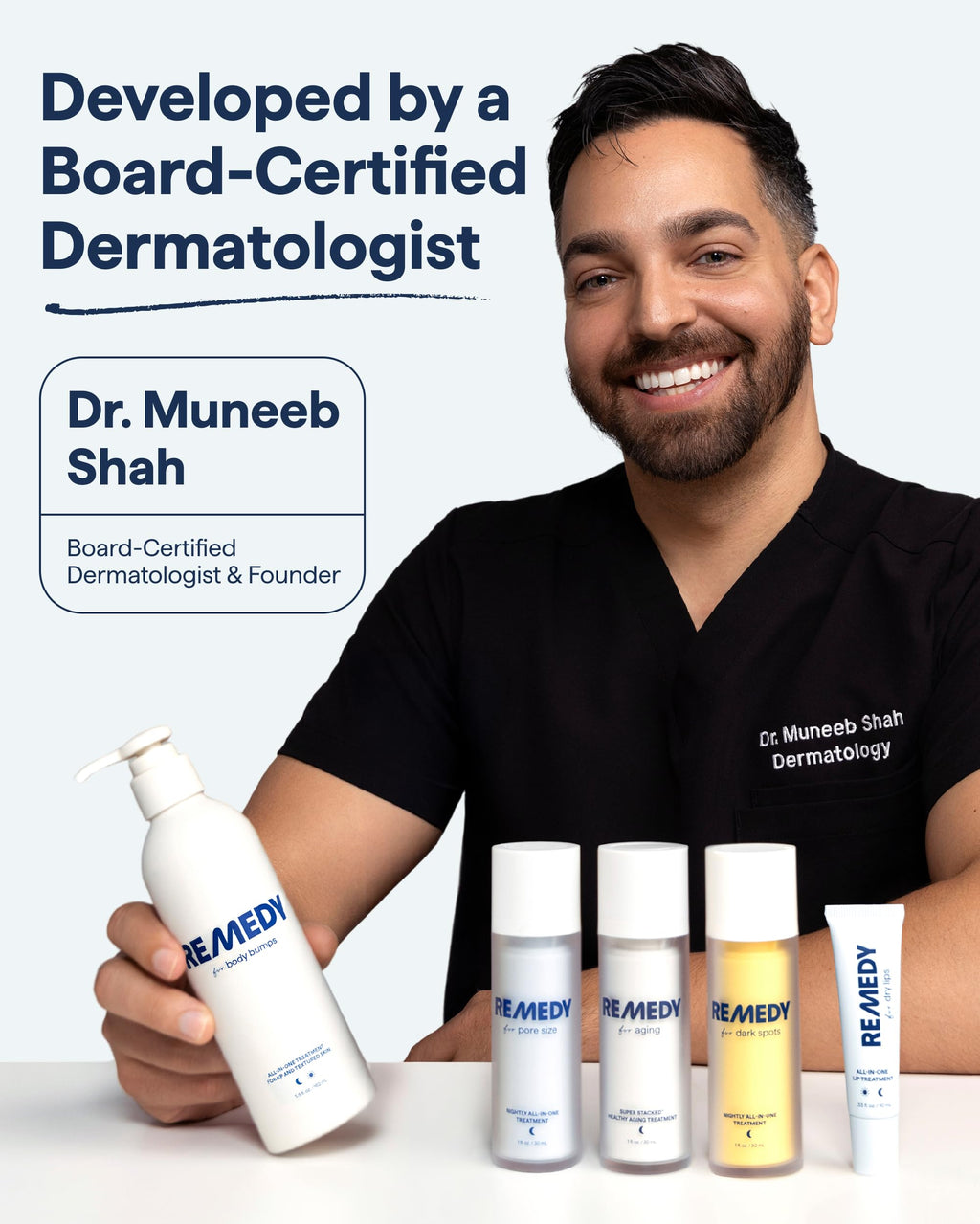 Remedy Gel-to-Foam Cleanser | Gentle Exfoliating Face Wash | Salicylic Acid, Ceramides and Green Tea | Fragrance Free | Eczema Seal Certified | Acne Prone Skin | By Dermatologist Dr Shah | 5 fl. Oz