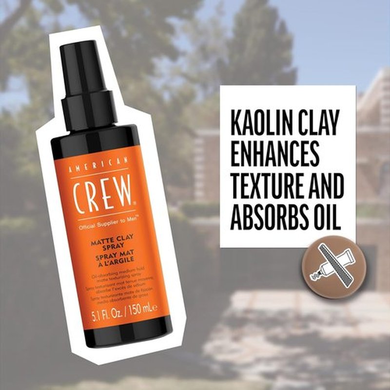 American Crew Matte Clay Spray - Strong Hold & Matte Finish | 5.1 Fl Oz