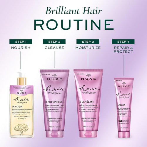 Nuxe Hair Prodigieux Pre-Shampoo Nourishing Mask - Intense Repair & Shine Treatment, 4.2 Fl Oz