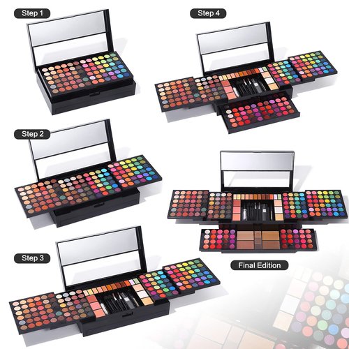 Professional All in One Makeup Kit for Women Full Kit,186 Colors Make Up Palette Valentine Gift Set, Including Eyeshadow,Lip Gloss,Concealer,Highlighter,Contour,Brow Powder,Mascara,Blush & Brush