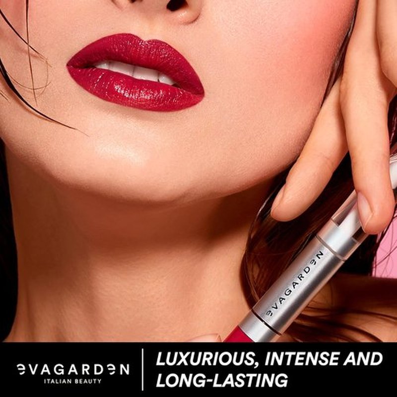 EVAGARDEN Ultra Lasting Lipstick - Moisturizing Gloss for Long Wear - 711 Dark Nude - 0.13 oz