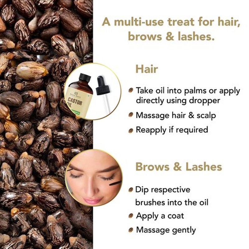 Botanic Hearth Castor Oil & Home Hair Perm Kit| 100% Pure & Natural, Cold Pressed | 2 fl oz| For Hair, Eyelashes & Eyebrows | Hexane Free, Fast Absorbing | With Applicators & Dropper