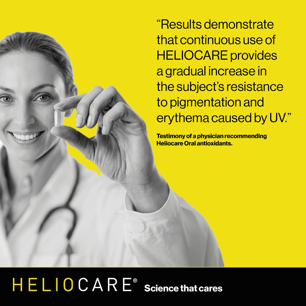 Heliocare Skin Care Dietary Supplement: 240mg Polypodium Leucotomos Extract Pills - Antioxidant Rich Formula with Fernblock and PLE Technology - 60 Veggie Capsules