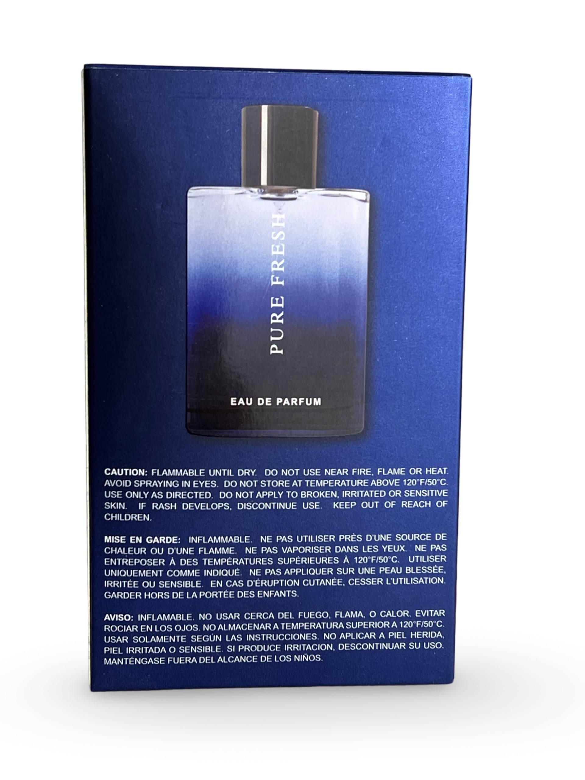 PURE FRESH Eau de Parfum for Men, 3.4 Fl Oz, Warm, Woody, Floral Scent
