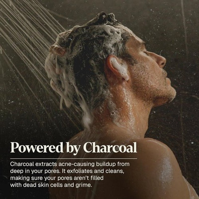 Black Wolf Charcoal-Infused Shampoo for Oily Hair | 2-Pack, 12 Fl Oz - Deep Cleansing & Moisturizing Formula for Men