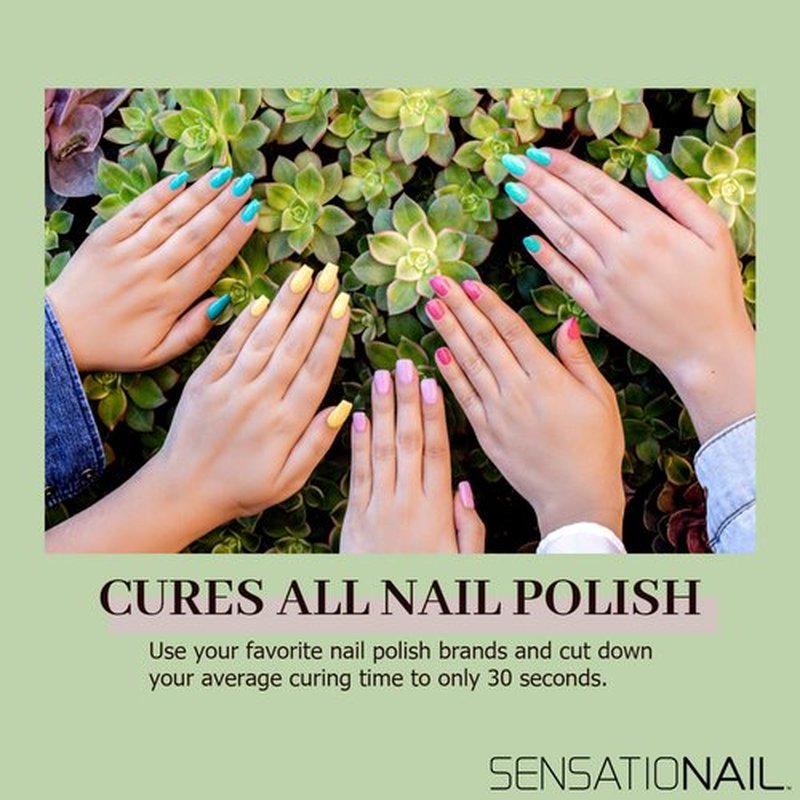 Sensationail Gel LED Nail Lamp, At Home Nail Polish, Fast Curing, Smart Sensor, Chrome Finish, Durable Cord, Salon Quality, 30 Seconds, Automatic Curing Manicures, Ideal for Beginners, 1 Count
