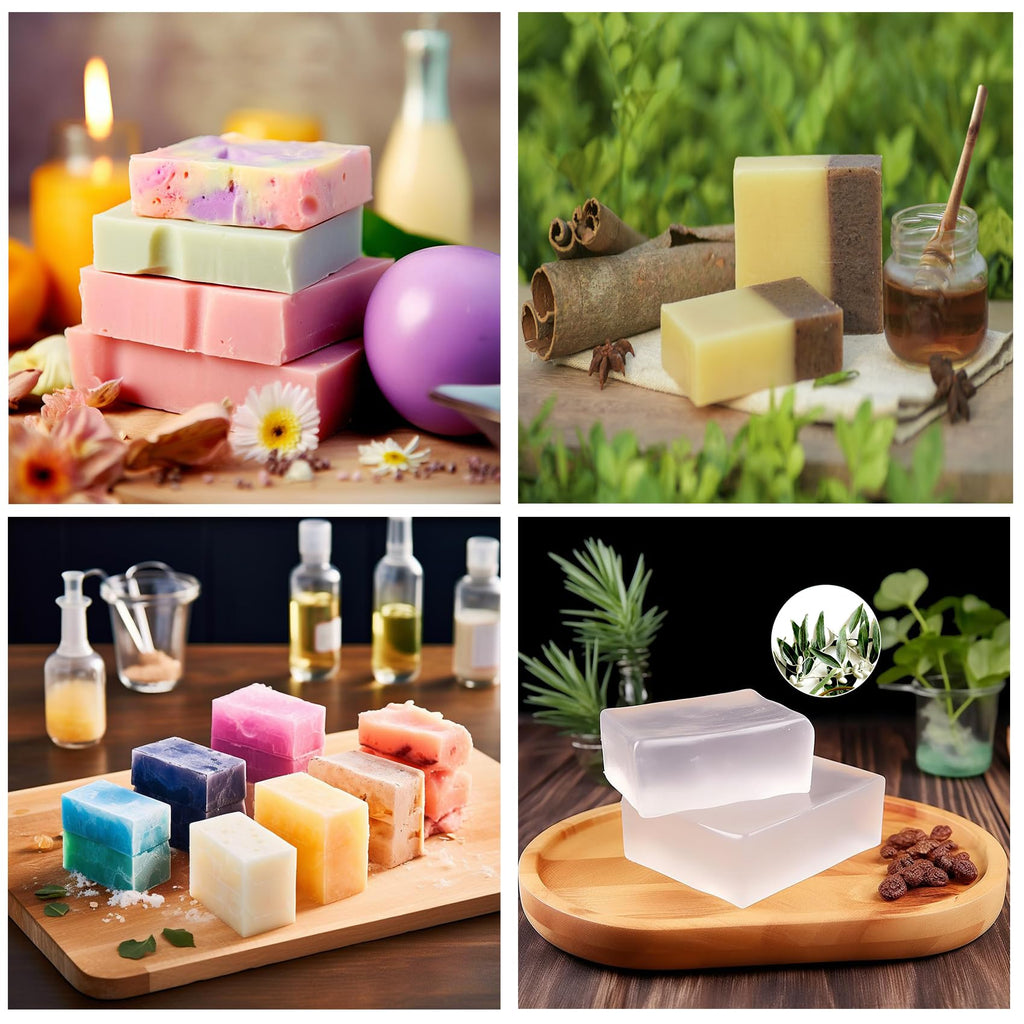 EDSRDRUS 4lb Scent Soap Base DIY Handmade with Honey & Coconut Oil, Moisturizing Melt and Pour Soap Base