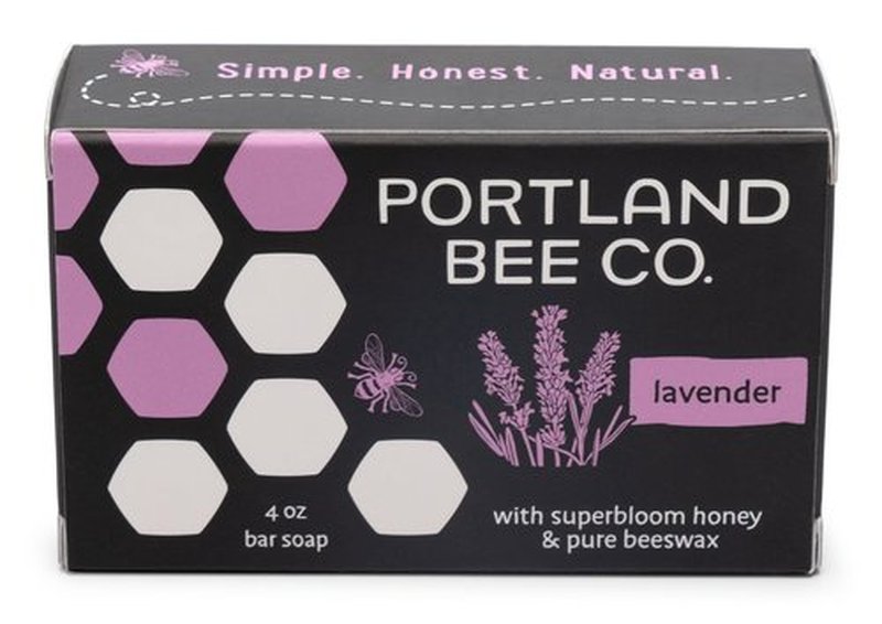 Portland Bee Co. All Natural Beeswax and Super Bloom Honey Bar Soap - Lavender