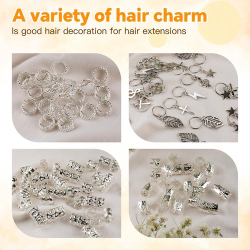 Hair Jewelry for Women Braids, 275 Pcs Braid Jewelry Accessories Metal Gold Loc Clips for Hair Dreadlocks Hairs Rings for Braids Cuffs Clips Hairs Dreadlock Decorations for Women Unisex