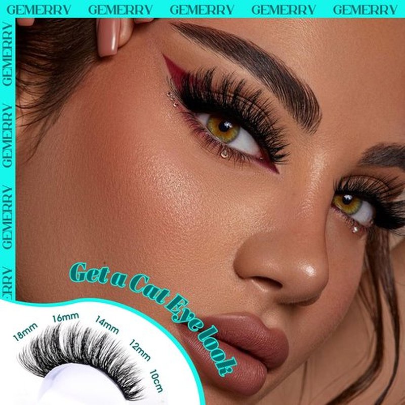 GEMERRY Lash Clusters Fluffy Eyelash Clusters Extensions 3D Effect Cluster Lashes 10-18mm Multilayered Eyelash Clusters Reusable Wispy Individual Lashes(3D-80P-0-18mm)