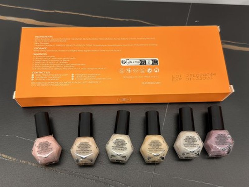 modelones Jelly Nail Polish of 6 Colors Valentines Sheer Nude Mini Nail Polish Set Red Pink Brown Quick Dry Spring Summer Fingernail Polish for DIY Nail Art Salon Home Gift for Women Girl