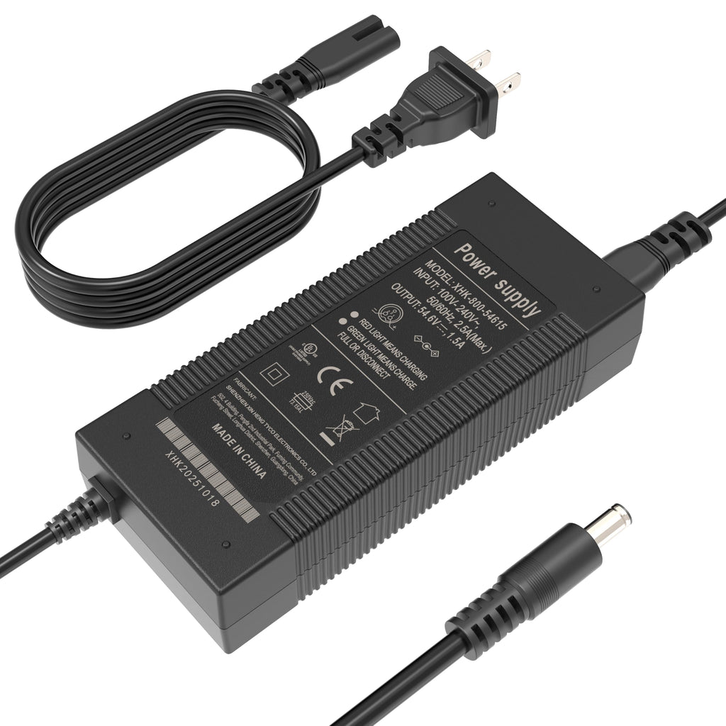 EVAPLUS 5 in 1 Plugs 54.6V Fast Charger, Universal for 48V 13S Lithium Batteries, Pinkind 48V Li-ion Battery Charger Replacement for Razor, Jetson, Voyage, Gotrax, Ninebot,Segway, Hiboy