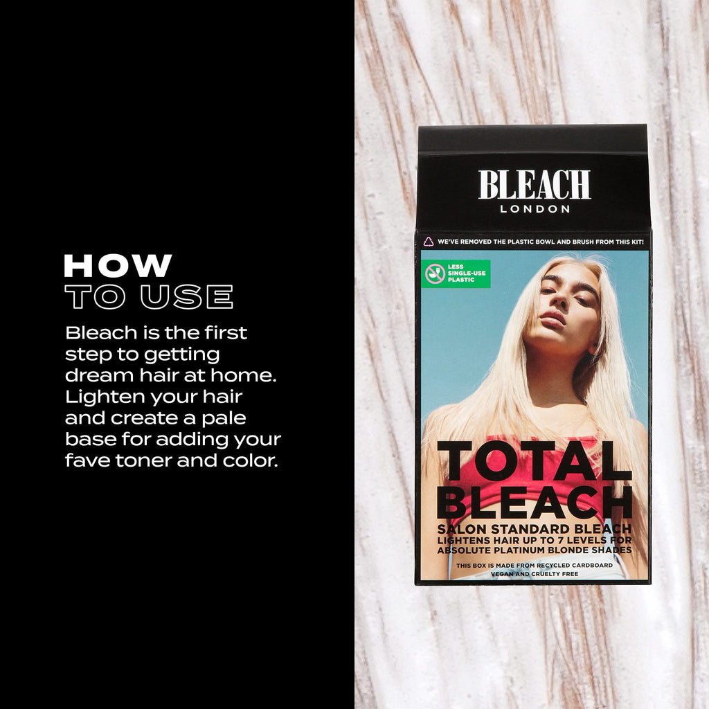 BLEACH LONDON Total Bleach Kit - Salon Standard, Vegan, Cruelty-Free, For All Hair Types, Brightest Blonde