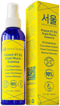 SeoulCeuticals Korean Face Mist 97.5% Snail Mucin Essence - K Beauty Skincare Facial Spray - Cucumber Extract + Marine Minerals + Green Tea + Aloe 4oz
