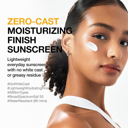 Anua Zero-Cast Moisturizing Sunscreen SPF 50 - Glow Natural Face Sunscreen with Hyaluronic Acid & Niacinamide | 1.69 fl oz