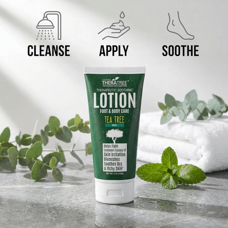 TheraTree Tea Tree Oil Lotion - Soothing Moisturizer with Aloe Vera & Neem Oil for Dry Skin | 5 oz