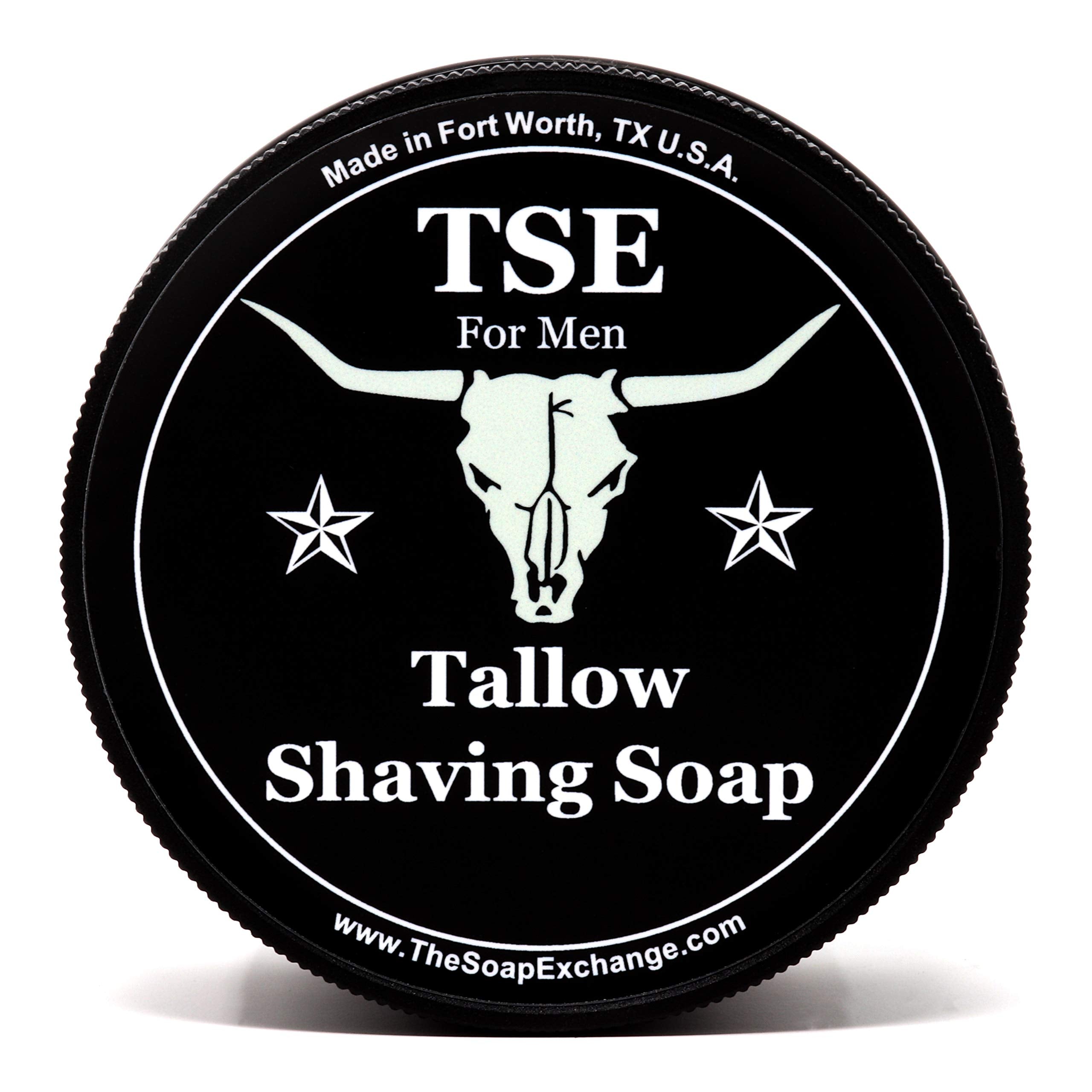TSE for Men Lavender Sage Shaving Soap with Tallow and Shea Butter. Natural Ingredients for Rich Lather and a Smooth Comfortable Shave. Artisan 4.5 oz Semi-Soft Italian Style. Made in the USA.