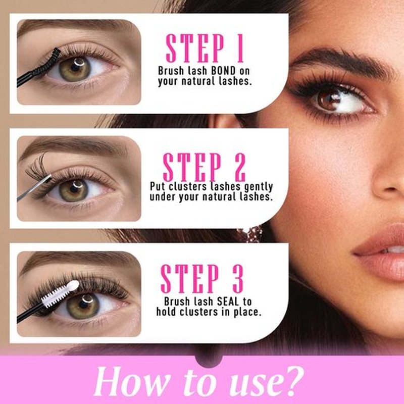 Eyelash Extension Kit Thick Lash Extension Kit D Curvature Lash Clusters Kit Volume Individual Lashes 200 Pcs DIY Lash Extension Kit with Lash Bond and Seal Lash Tweezers (60D80D,10-18mm) by EYDEVRO