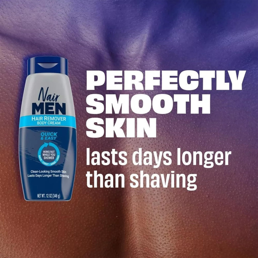 Nair Men Hair Removal Body Cream, 12 Ounce (Pack of 2)