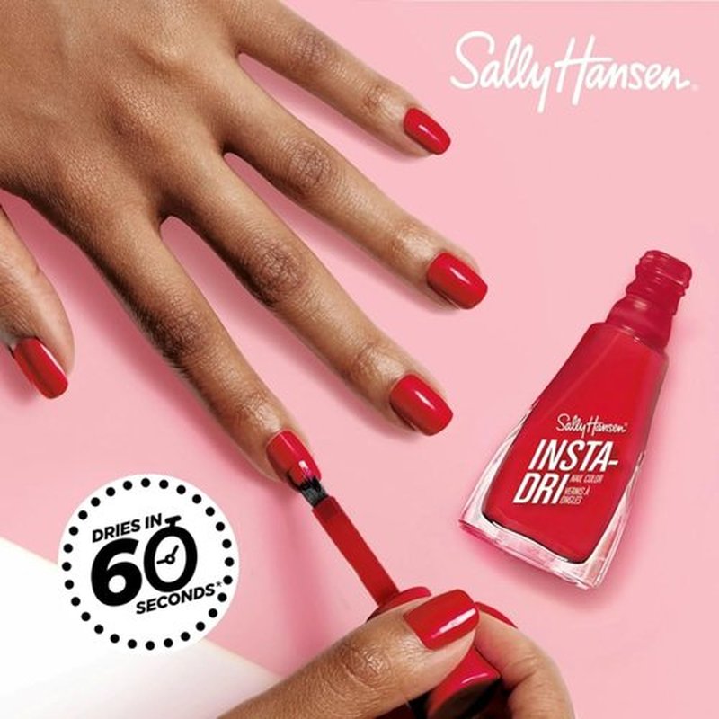 Sally Hansen Insta-Dri Holo-Glow Nail Polish - Quick Dry, Streak-Free Shine | Holographic Light Grey | 101 Shine Bright