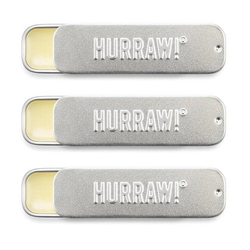 Hurraw! Organic Coconut, Mint & Vanilla Lip Balm - 3 Pack Slim Slider Tins | Vegan, Cruelty-Free, All-Natural