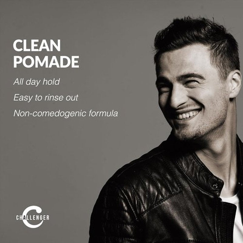 Challenger Fragrance-Free Cream Pomade - Non-Comedogenic Hair Gel with Medium Firm Hold | 3oz