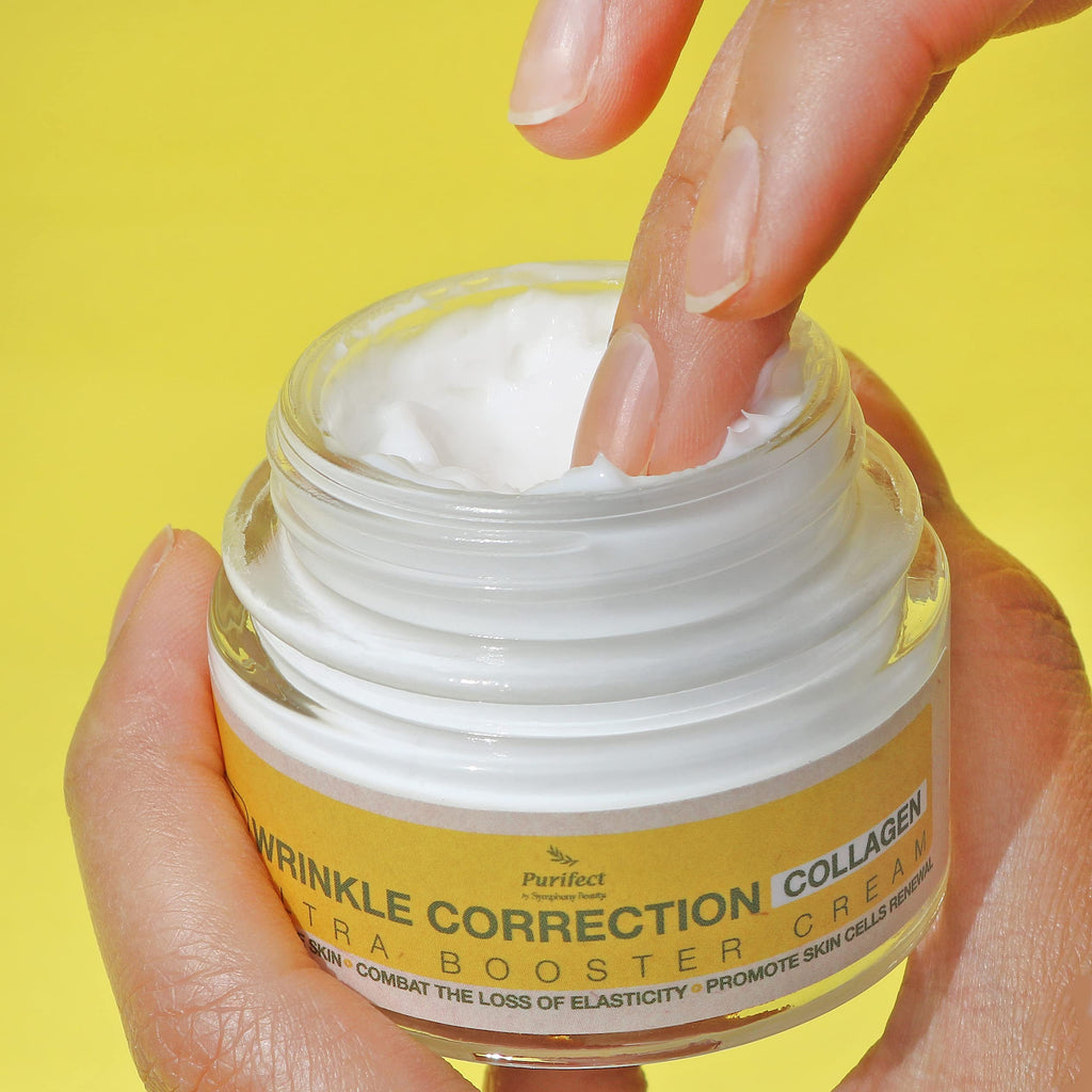 Purifect Wrinkle Correction Collagen Ultra Booster Cream for Women & Men - Moisturizer Face Cream, Anti-Aging Support, Strengthens and Hydrates Skin, Moisturizing Skincare - 1.7 fl oz