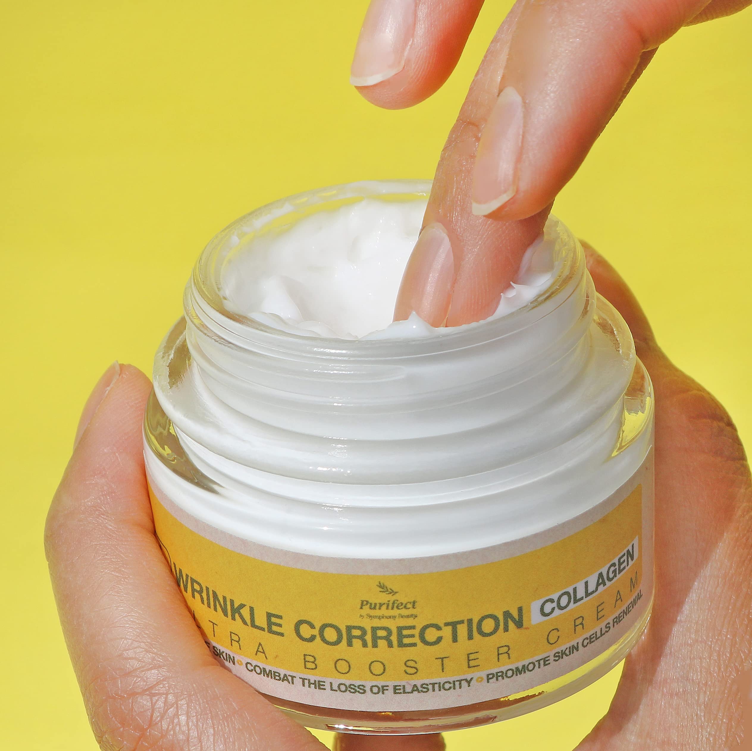 Purifect Wrinkle Correction Collagen Ultra Booster Cream for Women & Men - Moisturizer Face Cream, Anti-Aging Support, Strengthens and Hydrates Skin, Moisturizing Skincare - 1.7 fl oz