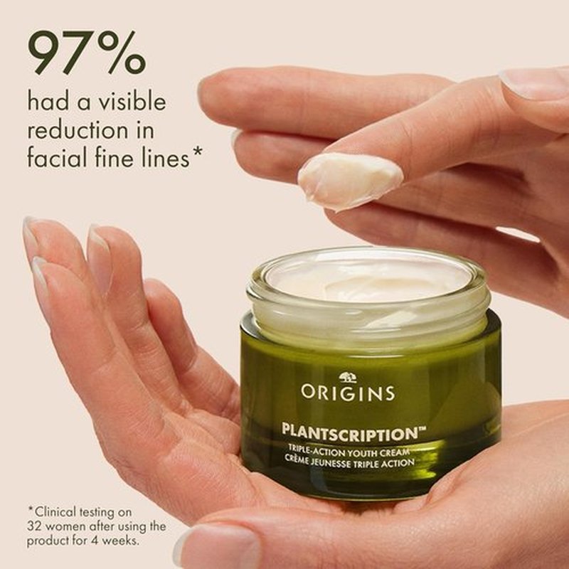 Origins Plantscription Triple-Action Youth Cream - Firming, Smoothing, Hydrating Formula | 1.7 Fl Oz