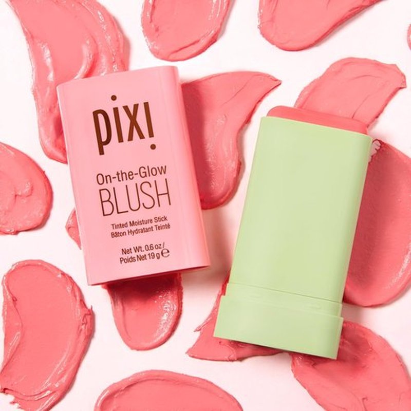 Pixi On-the-Glow Blush Stick - Hydrating Tinted Moisture for Cheeks & Lips | Fleur, 19g / 0.6 oz