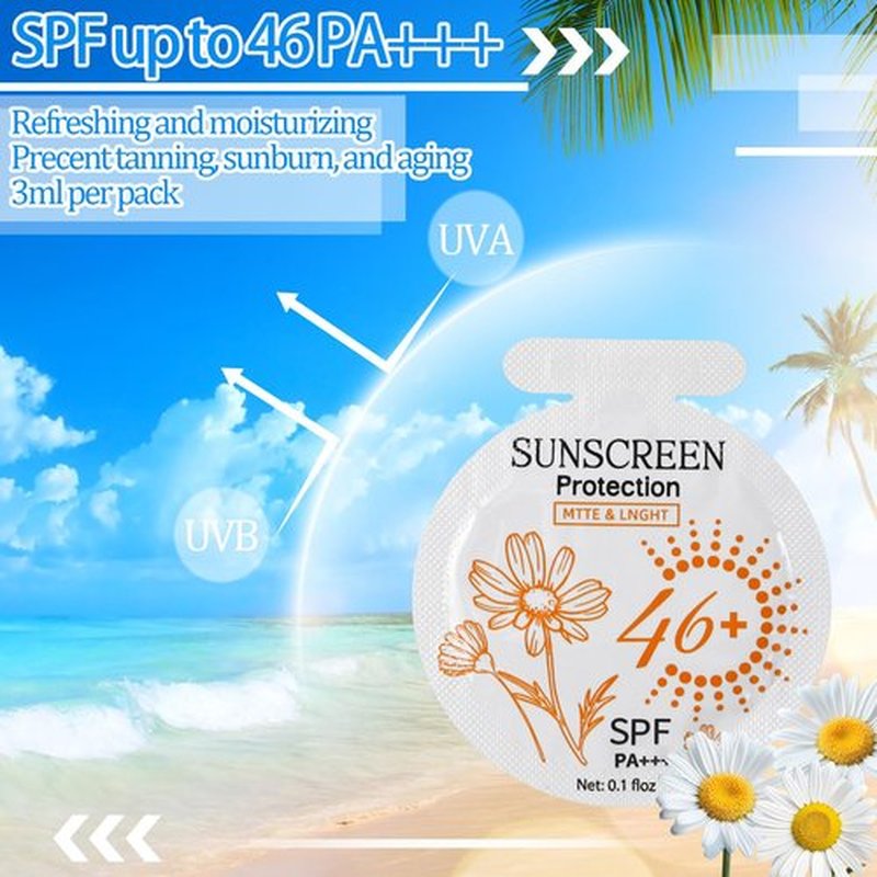 Heigble 150 Pcs Sunscreen Bulk Mini Travel Size Sunscreen Packets SPF 46+ Summer Party Gifts for Women Girl