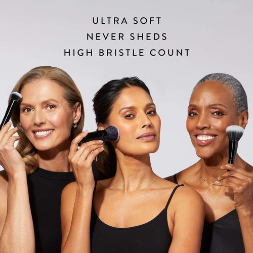 LAURA GELLER NEW YORK Spackle Skin Perfecting Makeup Primer, Hydrate + Airbrush Round Kabuki Brush