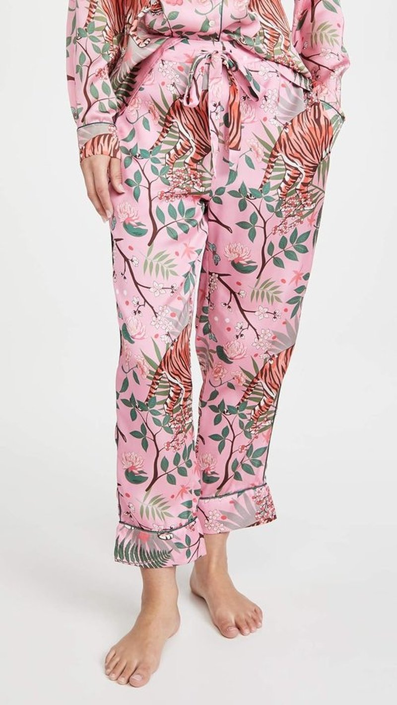 Karen Mabon Women's Pajama Set - Tiger Blossom Print | Soft, Comfortable Fabric