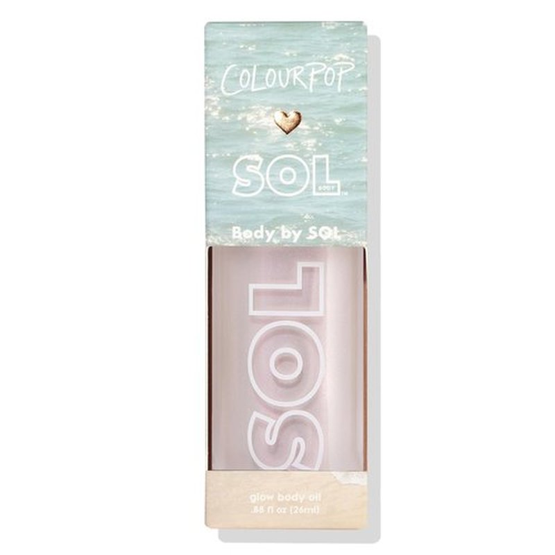 ColourPop SOL Mini Shimmering Dry Oil - Radiance-Boosting Body Oil with Coconut, Argan & Marula - Moonstone (0.88 fl oz)