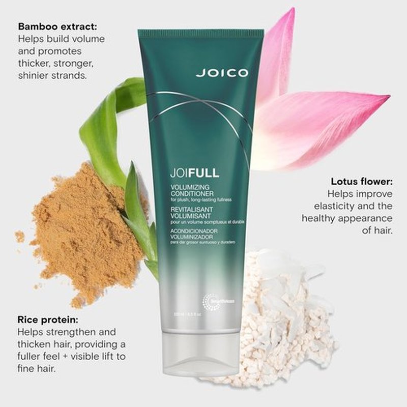 Joico JoiFULL Volumizing Conditioner - Instant Body & Long-Lasting Fullness for Fine Hair | Lotus Flower & Bamboo Extract