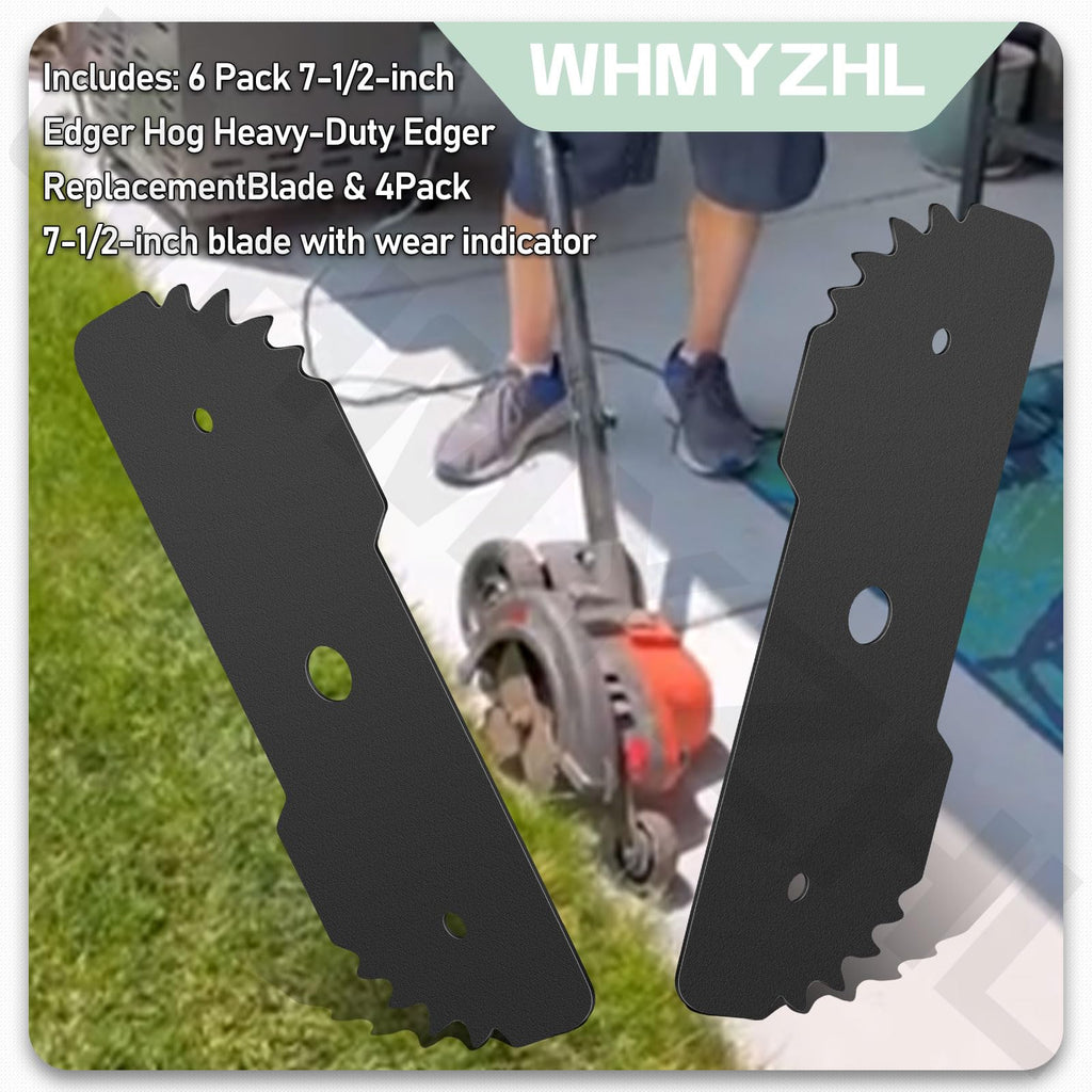 WHMYZHL (6 Pack) EB-007 7-1/2" Edge Hog Heavy Compatible with Black Decker LE750 LE710 LE760FF LE760/Craftsman CMEED400 String Trimmer/Edger, Duty Edger Replacement Blades - with 4-Wear Indicators