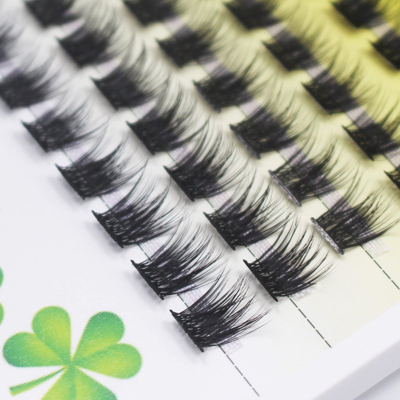 →VAYATOR False Eyelashes Cluster 4Styles D Curl 8-20mm Individual Eyelashes Extensions Wide stem Fake Eyelashes Fluffy Eyelashes Clusters Natural Soft Dramatic Fake lash (Black-FDM-12mm)