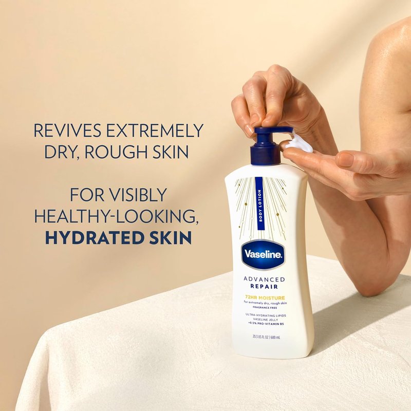 Vaseline Intensive Care Body Lotion - Ultra-Hydrating Advanced Repair for Extremely Dry Skin | 20.3 oz, Pack of 3
