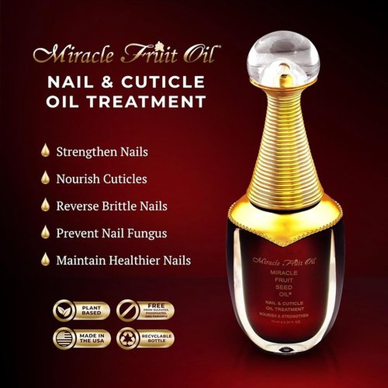 Miracle Fruit Oil Nail Strengthener | 10ml Cuticle Oil for Thin Nails & Growth - Intense Moisture & Protection