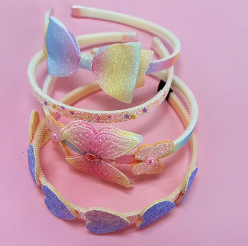 Tomolucky Direct 8PCS Headband for Girls,Cute Sparkly Girls Headband Glitter Hair Bands Non Slip Bow Hair Accessories Sweet Hairband for Women,Girl