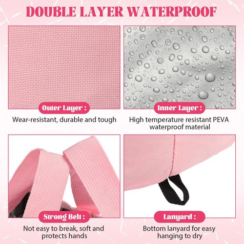 FillTouch 12 Pcs 15L Foldable Foot Soaking Tub Kit Portable Foot Bath Tub Foldable Foot Basin Bath Foot Tub for Soaking Feet with Towel and Storage Bag Soak Spa Bucket for Travel Camping (Pink)
