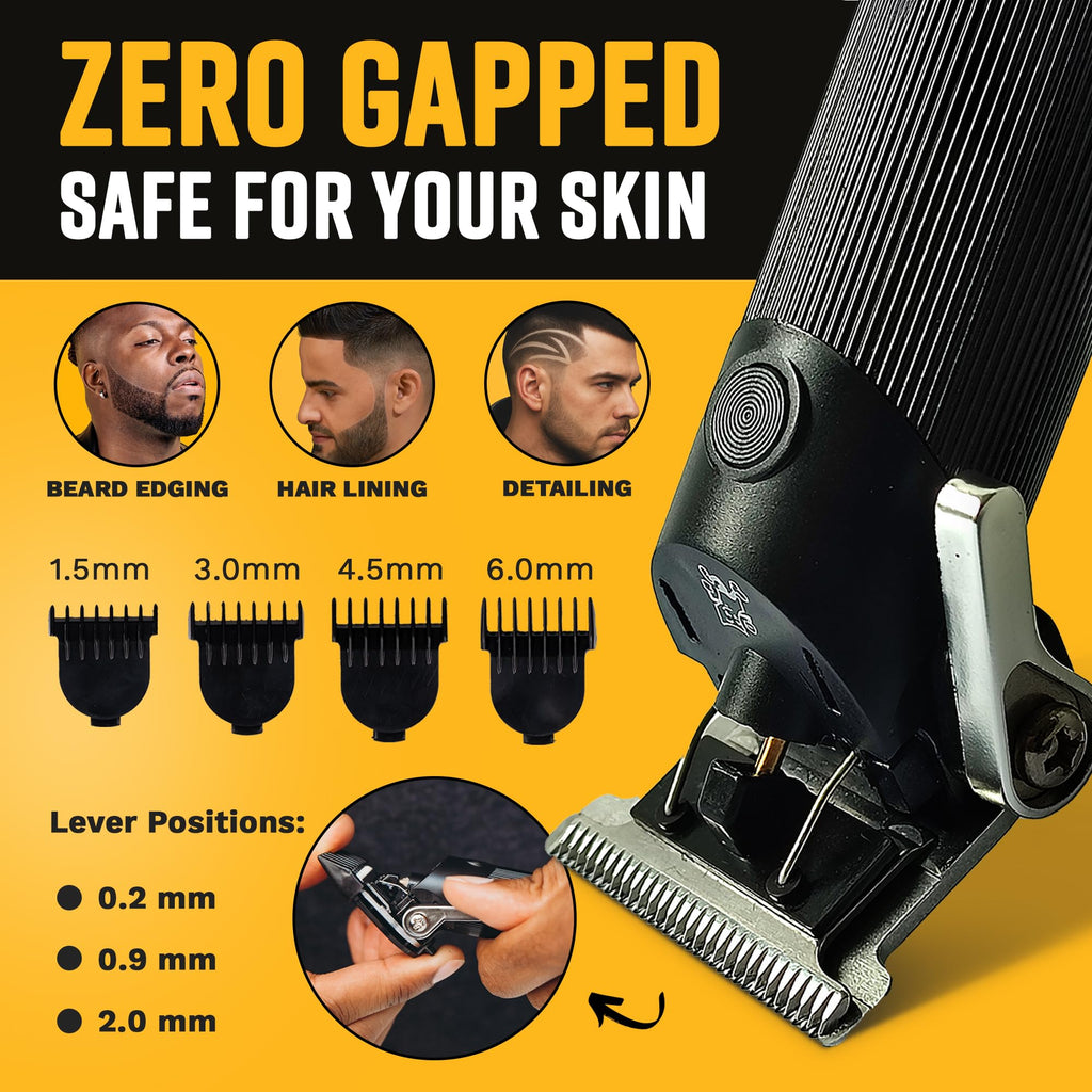 The Cut Buddy Trim Buddy, Cordless Beard & Hairline Trimmer with 4 Guards + Shaping Tool, Beginner-Friendly, Rechargeable, T-Blade Precision, As Seen on Shark Tank
